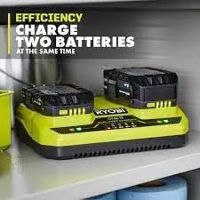 Open Box -  RYOBI 18V ONE+ Dual Port 4-Amp Parallel Charger (Tool-Only)