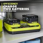 Open Box -  RYOBI 18V ONE+ Dual Port 4-Amp Parallel Charger (Tool-Only)
