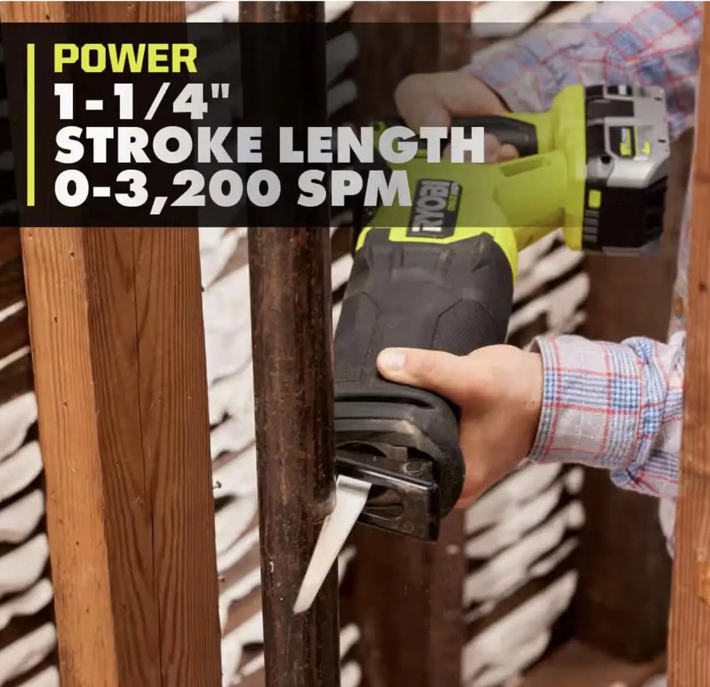 Open Box -  Ryobi ONE+ HP 18V Brushless Cordless Reciprocating Saw (Tool Only)