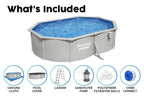 16.5ft x 48in Oval Hydrium Steel Above Ground Pool Set