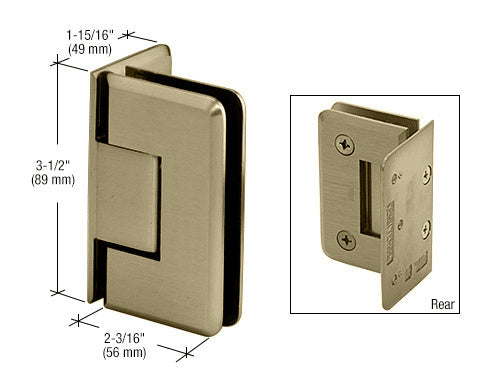CRL Pinnacle 044 Series Wall Mount Offset Back Plate Hinge