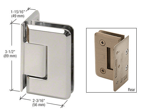CRL Pinnacle 044 Series Wall Mount Offset Back Plate Hinge