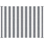 Reversible Rug with Carry Bag, 9' x 12' Waterproof RV Carpet, Stripe, Grey & White
