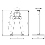 Muscle Motion P605 Dumbbell Rack, to fit 5 pairs up to 12.5kg