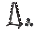 Muscle Motion 6 Pairs Rubber Hex Dumbbells (2.5kg To 15kg) With Rack