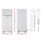 Devanti Portable Air Conditioner 7000BTU Cooling Mobile Fan Cooler Dehumidifier