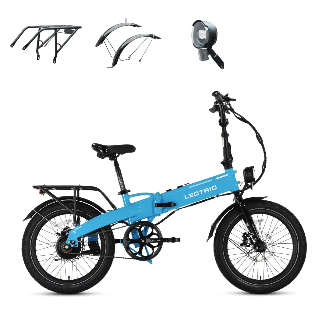 XP Lite2 Lectric Blue Long-Range + FREE Rear Rack, Fenders ($228 Value) [CA]