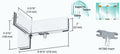 CRL Right Hand Sidelite Transom Patch with Support Fin Bracket and 1NT300 Insert