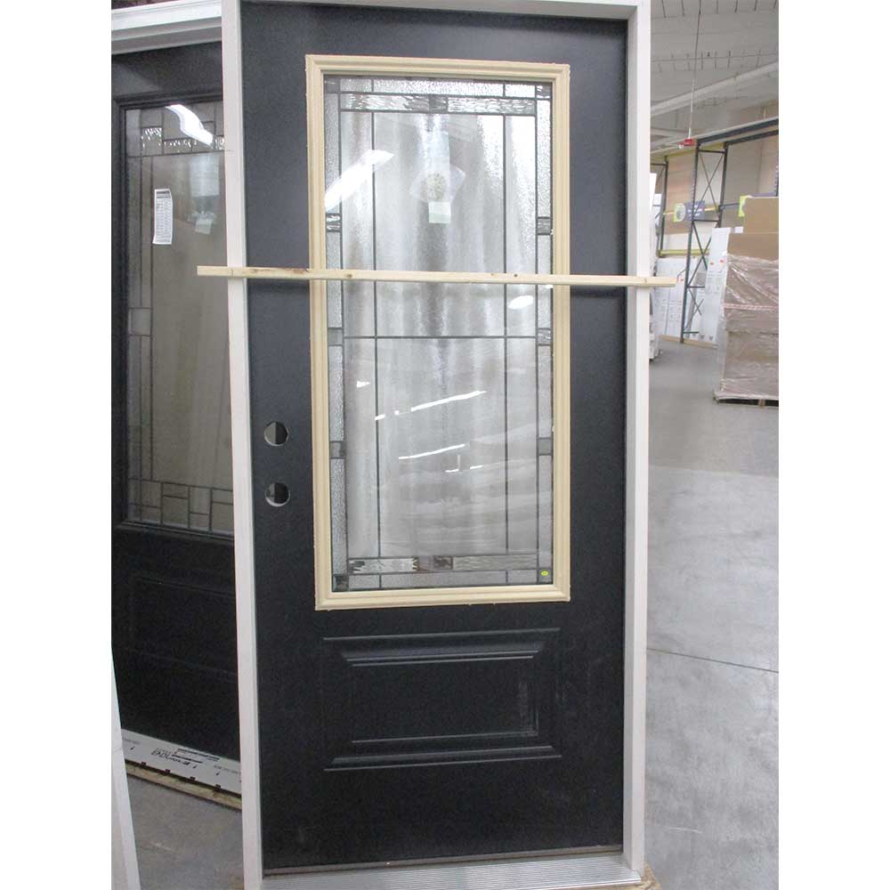 Surplus 3/4 Lite Prefinished Steel with Decorative Glass