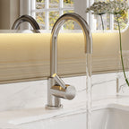 Meander Tec Single Lever Side Action Mono Basin Mixer Tap with Waste