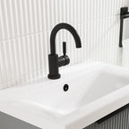 Meander Tec Single Lever Side Action Mono Basin Mixer Tap with Waste