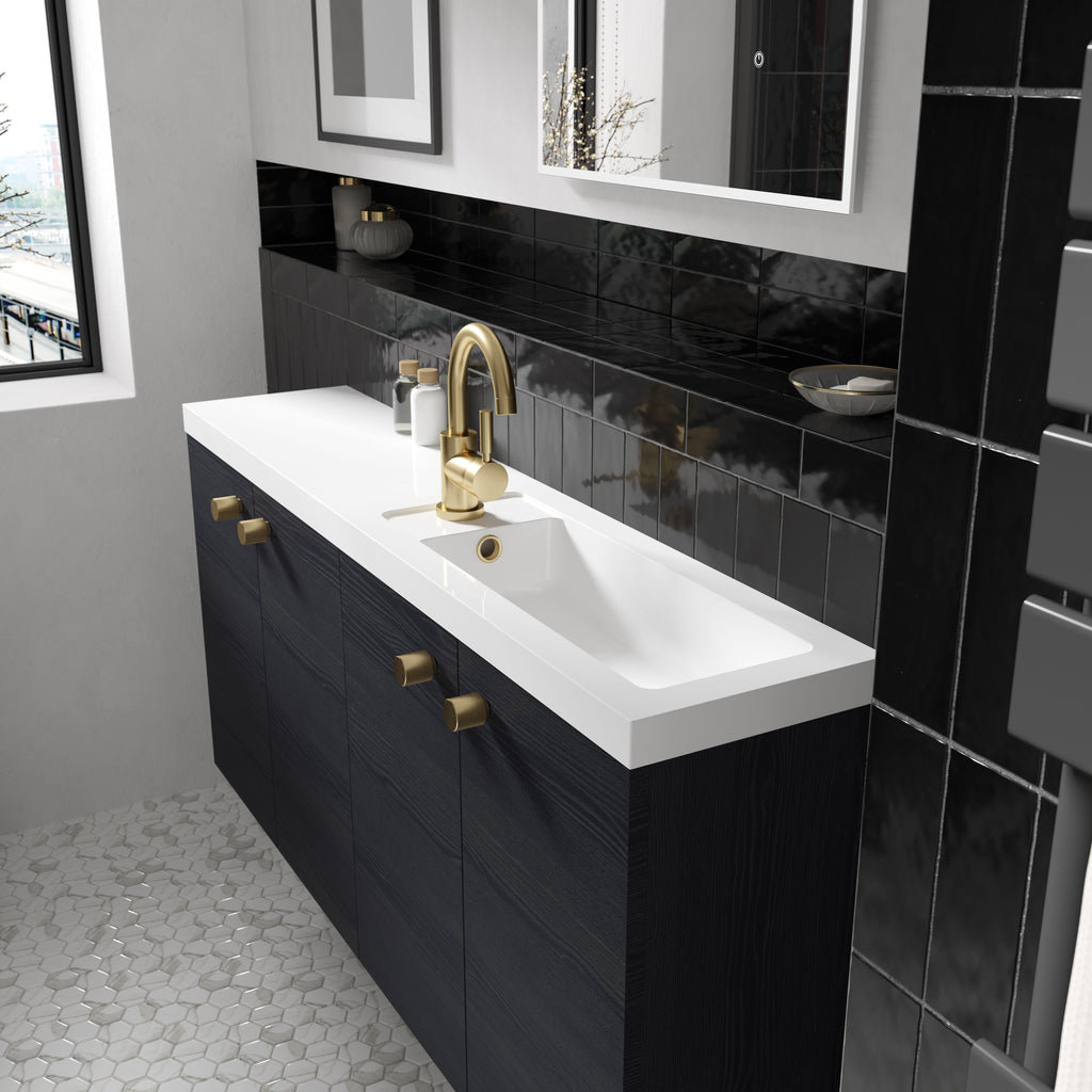 Meander Tec Single Lever Side Action Mono Basin Mixer Tap with Waste