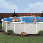 24' x 52" Round Lomart 6"Steel Frame Grey Mist Pool & Package