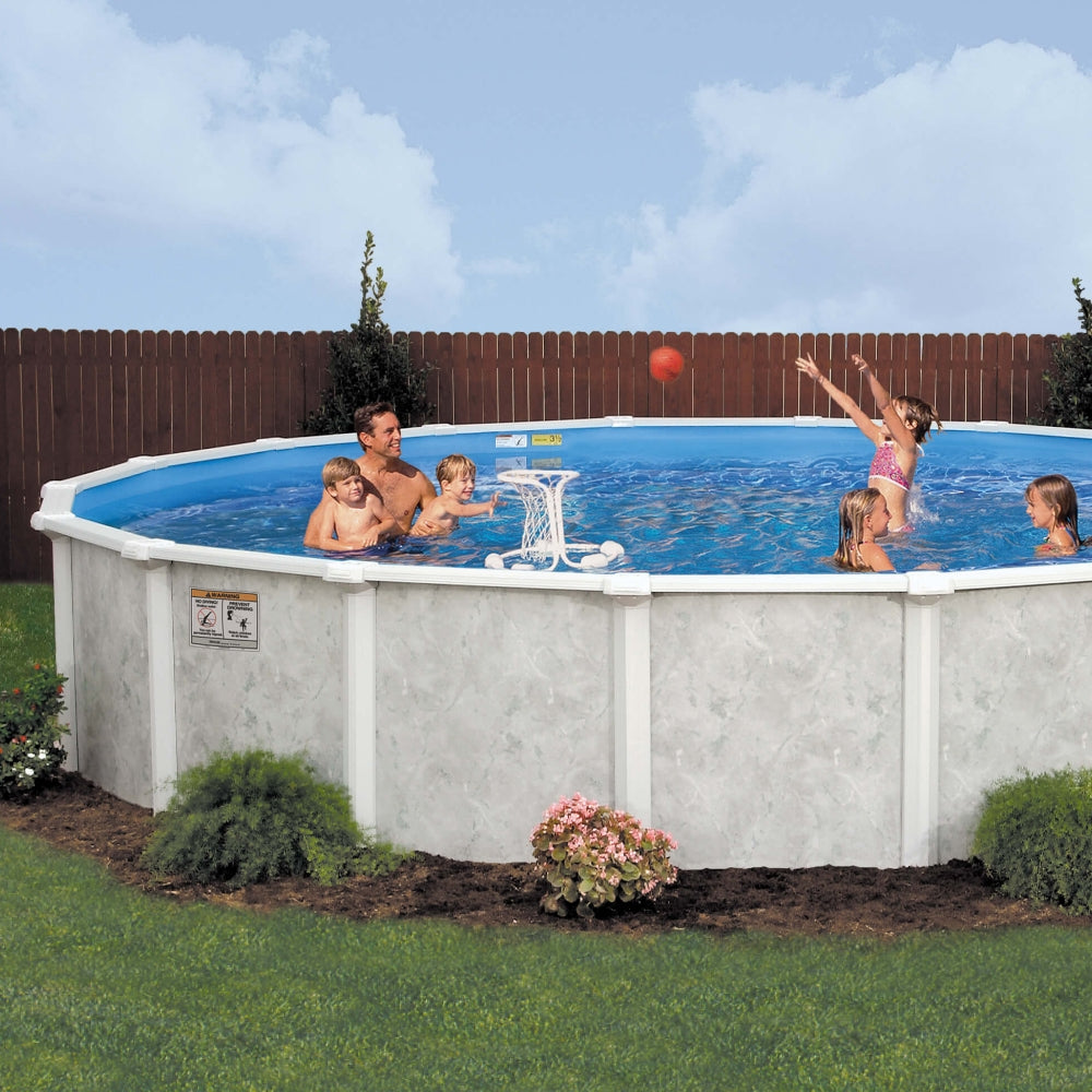 21' x 52" Round Lomart 6"Steel Frame Grey Mist Pool & Package