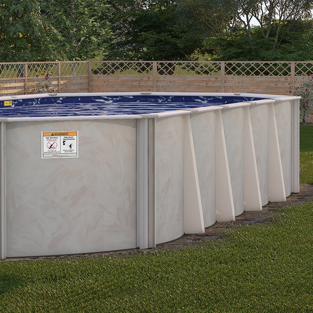 15' x 30' x 54" Oval Lomart Semi Inground Whispering Wind III Pool & Package