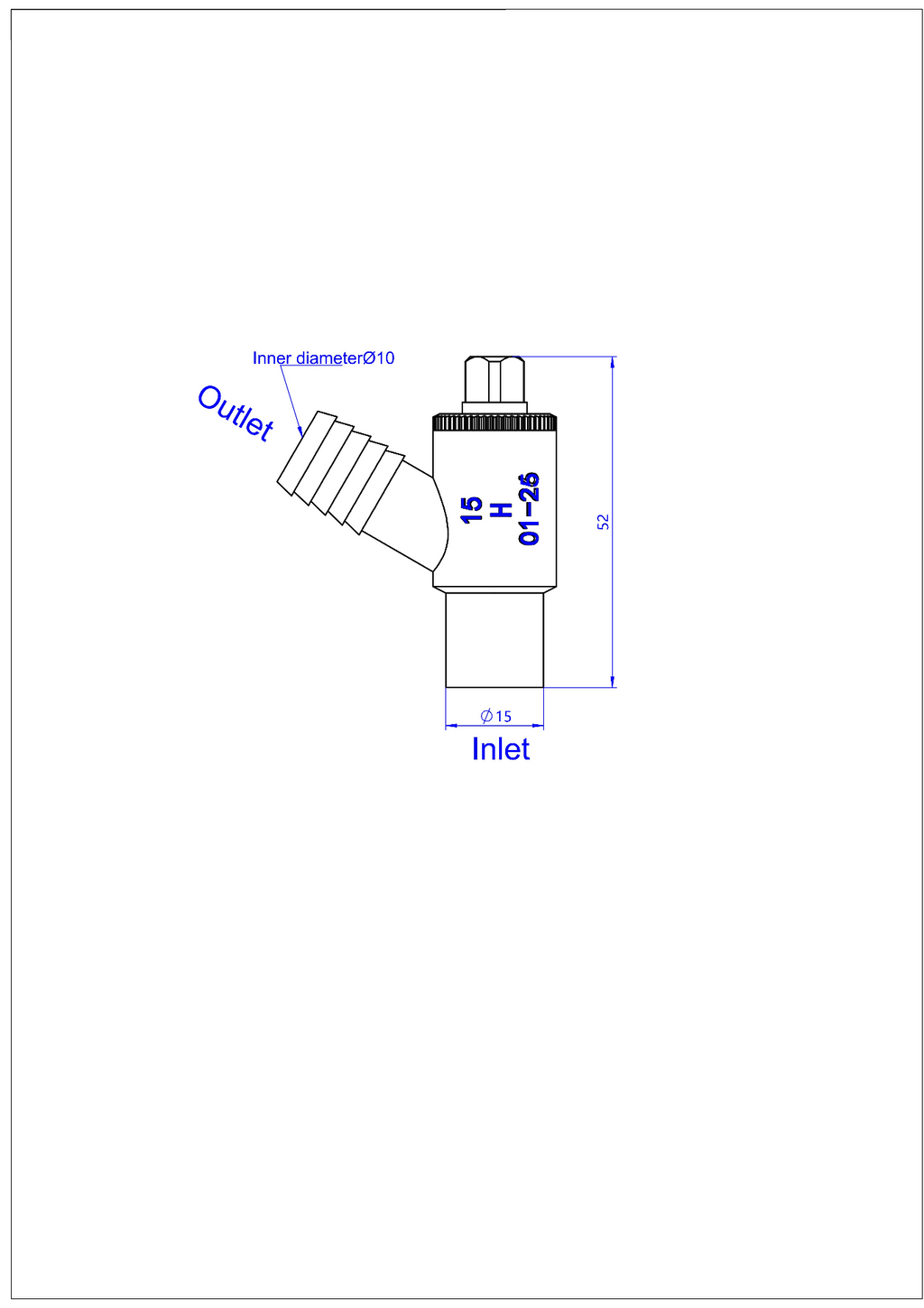 Home4less 15mm Brass Drain Off Cock (4 Pack)