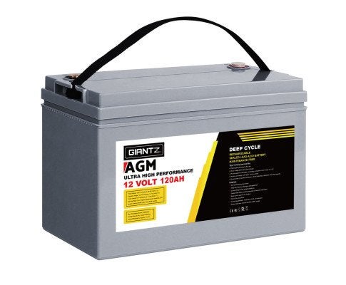 Giantz AGM Deep Cycle Battery 12V 120Ah Box Portable Solar Caravan Camping