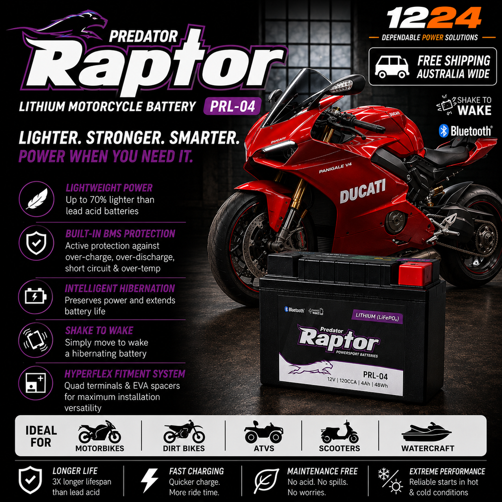 Predator Raptor Lithium Motorcycle Battery PRL-04