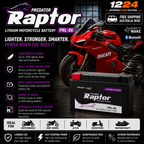 Predator Raptor PRL-06 Lithium (LiFePO4) Motorcycle & Powersport Battery