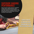 Premium 80 Grit PSA Gold Longboard Sandpaper, 2-3/4" Wide Continuous 12 Yard Roll - Self Adhesive Stickyback