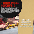 Premium 100 Grit PSA Gold Longboard Sandpaper, 2-3/4" Wide Continuous 12 Yard Roll - Self Adhesive Stickyback