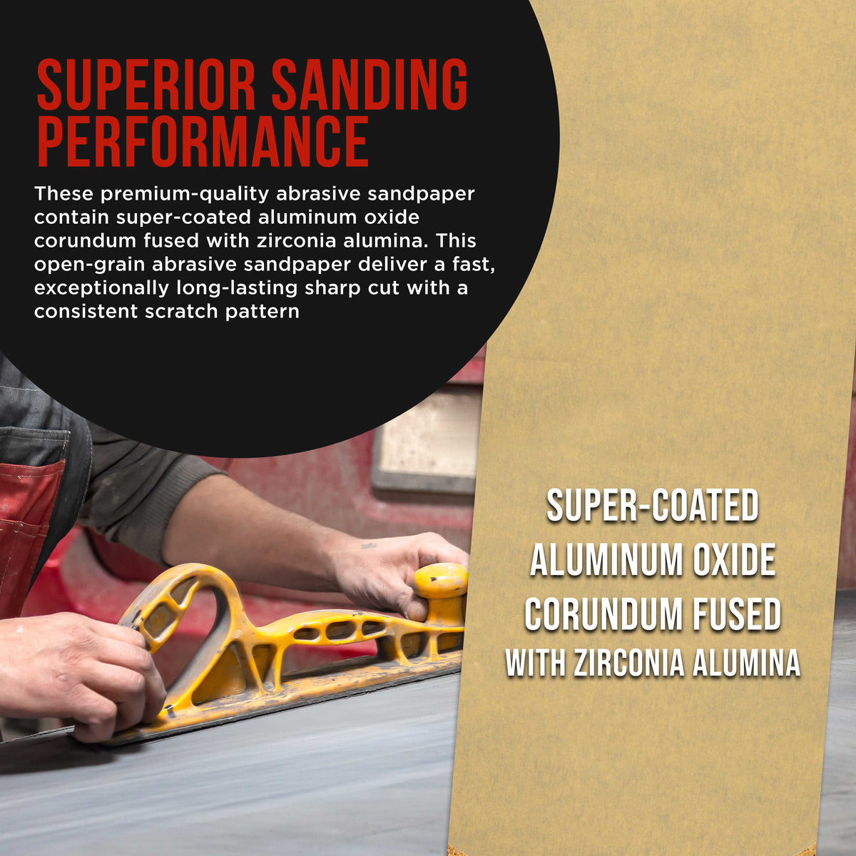 Premium 400 Grit PSA Gold Longboard Sandpaper, 2-3/4" Wide Continuous 12 Yard Roll - Self Adhesive Stickyback