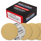 Premium 40 Grit 5" PSA Gold Sanding Discs, Box of 80 - Self Adhesive Stickyback Abrasive Sandpaper for DA & Random Orbital Sanders
