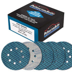 Premium 60 Grit 5" Rhombus Diamond Shape Blue Sanding Discs, 8-Hole, Box of 50 - Hook & Loop Anti-Clogging J-Cloth Dustless Sandpaper for Random Orbital Sanders