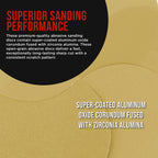 Premium 6" PSA Gold Sanding Discs, 100 Disc Variety Pack, Grits 60, 80, 100, 120, 150, 180, 220, 320, 400, 600 - Self Adhesive Stickyback Sandpaper, DA & Random Orbital Sanders