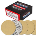 Premium 320 Grit 6" PSA Gold Sanding Discs, Box of 100 - Self Adhesive Stickyback Abrasive Sandpaper for DA & Random Orbital Sanders