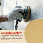 Premium 180 Grit 6" Gold Sanding Discs, Box of 100 - Hook & Loop Backing Abrasive Sandpaper for DA & Random Orbital Sanders