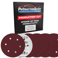 Premium 9" Red 6-Hole Pattern 180 Grit Sanding Discs, Box of 20 - Dustless Hook & Loop Backing Sandpaper for Drywall Power Sanders, Medium-Cut Abrasive