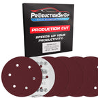 Premium 9" Red 6-Hole Pattern 180 Grit Sanding Discs, Box of 20 - Dustless Hook & Loop Backing Sandpaper for Drywall Power Sanders, Medium-Cut Abrasive