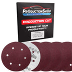 Premium 9" Red 6-Hole Pattern 80 Grit Sanding Discs, Box of 20 - Dustless Hook & Loop Backing Sandpaper for Drywall Power Sanders, Coarse-Cut Abrasive