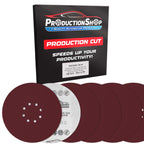 Premium 9" Red 8-Hole Pattern 180 Grit Sanding Discs, Box of 20 - Dustless Hook & Loop Backing Sandpaper for Drywall Power Sanders, Medium-Cut Abrasive