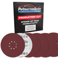 Premium 9" Red 8-Hole Pattern 220 Grit Sanding Discs, Box of 20 - Dustless Hook & Loop Backing Sandpaper for Drywall Power Sanders, Fine-Cut Abrasive
