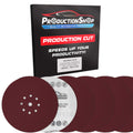 Premium 9" Red 9-Hole Pattern 150 Grit Sanding Discs, Box of 20 - Dustless Hook & Loop Backing Sandpaper for Drywall Power Sanders, Medium-Cut Abrasive