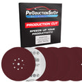 Premium 9" Red 9-Hole Pattern 180 Grit Sanding Discs, Box of 20 - Dustless Hook & Loop Backing Sandpaper for Drywall Power Sanders, Medium-Cut Abrasive