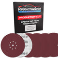 Premium 9" Red 9-Hole Pattern 220 Grit Sanding Discs, Box of 20 - Dustless Hook & Loop Backing Sandpaper for Drywall Power Sanders, Fine-Cut Abrasive
