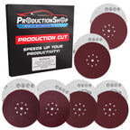 Premium 9" Red 9-Hole Pattern Sanding Discs, 30 Disc Variety Pack, Grits 60, 80, 120, 150, 180, 220 - Dustless Hook & Loop Backing Sandpaper for Drywall Power Sander