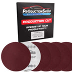 Premium 9" Red 120 Grit Hook & Loop Sanding Discs, Box of 20 - Sandpaper for Drywall Power Sanders, Medium-Cut Abrasive