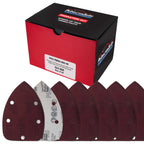Premium 600 Grit 5-Hole Pattern Mouse Detail Sander Sandpaper Sheets, Box of 45 - Dustless Hook & Loop Triangle Shaped Mouse Disc Pads