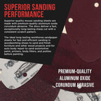 Premium 80 Grit 5-Hole Pattern Mouse Detail Sander Sandpaper Sheets, Box of 45 - Dustless Hook & Loop Triangle Shaped Mouse Disc Pads