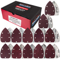 Premium 5-Hole Pattern Mouse Detail Sander Sandpaper Sheets, 160 Disc Variety Pack, Grits 40, 60, 80, 100, 120, 150, 180, 220, 320, 400, 600, 800 - Hook & Loop