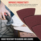 Premium 100 Grit Triangle Mouse Detail Sander Sandpaper Sheets, Box of 45 - Hook & Loop, Triangular Shaped Mouse Disc Pads - Oscillating Multi-Tools