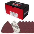 Premium 150 Grit Triangle Mouse Detail Sander Sandpaper Sheets, Box of 45 - Hook & Loop, Triangular Shaped Mouse Disc Pads - Oscillating Multi-Tools