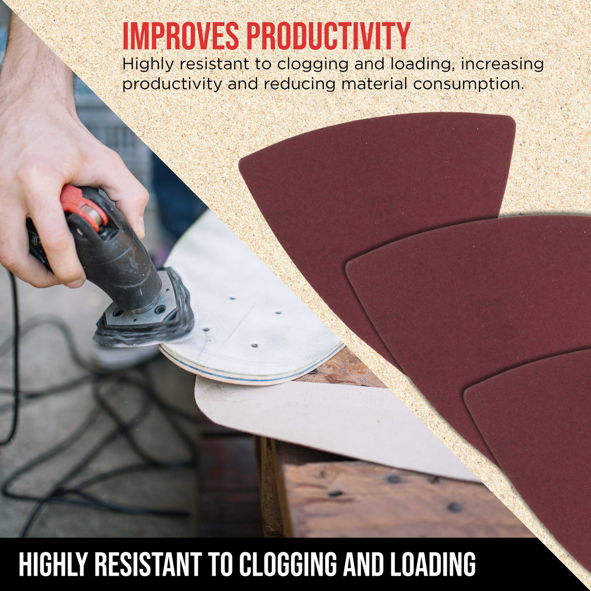 Premium 800 Grit Triangle Mouse Detail Sander Sandpaper Sheets, Box of 45 - Hook & Loop, Triangular Shaped Mouse Disc Pads - Oscillating Multi-Tools