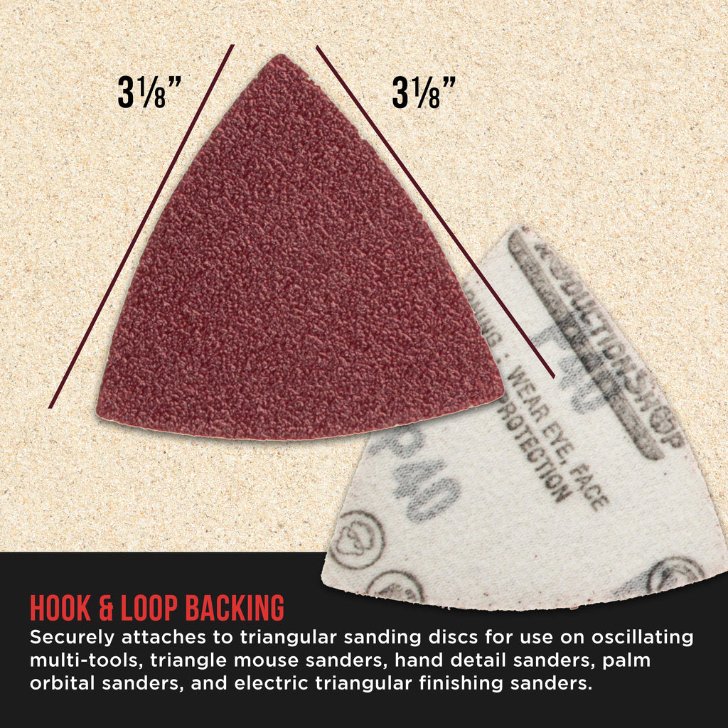 Premium Triangle Mouse Detail Sander Sandpaper Sheets, 160 Disc Variety Pack, Grits 40, 60, 80, 100, 120, 150, 180, 220, 320, 400, 600, 800 - Hook & Loop
