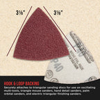 Premium Triangle Mouse Detail Sander Sandpaper Sheets, 160 Disc Variety Pack, Grits 40, 60, 80, 100, 120, 150, 180, 220, 320, 400, 600, 800 - Hook & Loop