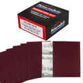 Premium Red 120 Grit 1/4 Sheet Size Red Sanding Sheets, Box of 30 - Hook & Loop Backing Sandpaper, Medium-Cut Abrasive - Fits Palm Sanders, Hand Sanding Blocks